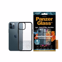 PanzerGlass ClearCase antibakterinis dėklas telefonui iPhone 12 Pro Max – permatomas ir juodas