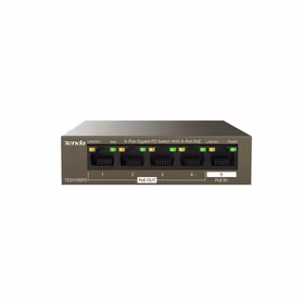 Tenda TEG1105PD tinklo komutatorius Gigabit Ethernet (10/100/1000) Maitinimas per Eternetą (PoE) Ruda