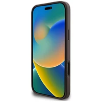 Guess 4G Stripes dėklas su Magnetinė pinigine iPhone 16 Pro Max - rudas