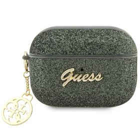 Guess GUAP2GLGSHA ausinių dėklas (m) - žalias Glitter Flake 4G Charm Collection