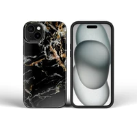 FORCELL F-PROTECT Mirage, karinio kritimo testuotas dėklas telefonui suderinamas su MagSafe IPHONE 16 PLUS juodas marmuras