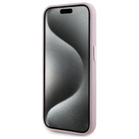 Karl Lagerfeld FW Metal Plate magnetinis dėklas iPhone 15 Pro - rožinė