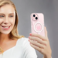 Tech-Protect FlexAir Hybrid MagSafe iPhone 15 dėklas - skaidrus su blizgučiais