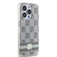 DKNY IML languotas mono raštas ir spausdintos juostos magnetinis dėklas iPhone 13 Pro / 13 - smėlinis