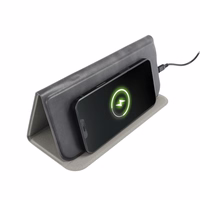 Pelės kilimėlis su belaidžiu įkrovikliu 15W OJD-82 rudas pilkas