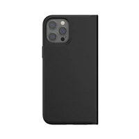 Adidas OR knygos tipo dėklas BASIC iPhone 12 Pro Max - juodas ir baltas
