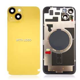 Galinis dangtelis skirtas iPhone 14 Plus / Yellow / (Full cover without NFC flex) / OEM