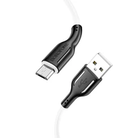 Borofone Kabelis BX63 Charming - USB į MicroUSB - 2,4A 1 metras juodas-baltas