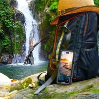 Atsparus vandeniui dėklas SHELLBOX DOT suderinamas su MagSafe IPHONE 15 Plus juodas