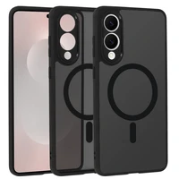 Pilnas matinės Mag dangtis telefonui Samsung Galaxy S25 Edge - juodas