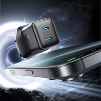 Joyroom JR-TCG17 45W 2 x USB-C sieninis įkroviklis (JK kištukas) - juodas