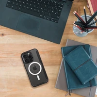 SMART MAG knygos tipo dėklas, suderinamas su MagSafe, skirtas IPHONE 16 Plus, juodas