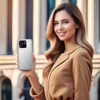 Crystal Glitter dėklas telefonui Xiaomi Redmi 10C sidabrinis