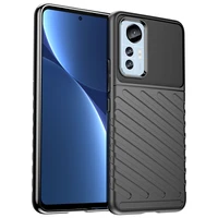 Thunder dėklas telefonui Xiaomi 12 Lite silikoninis šarvuotas dėklas juodas