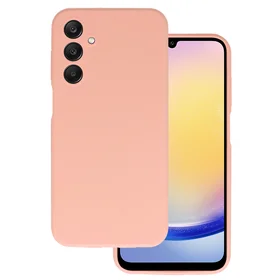 Silicone Lite dėklas telefonui Samsung Galaxy A25 5G persikinis