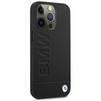 BMW Signature Logo Imprint dėklas iPhone 13 Pro Max - juodas