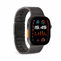 Puro TITAN Nerūdijančio plieno Apple Watch juostelė 42/44/45/49mm - juoda