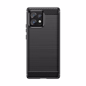 Carbon Case silikoninis dėklas telefonui Motorola Edge 40 Pro - juodas