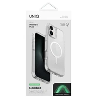 Uniq Combat iPhone 16 Pro 6.3" Magnetinis įkrovimo dėklas baltas/švytintis baltas