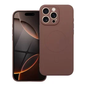 SILICONE MAG DĖKLAS suderinamas su MagSafe IPHONE 17 Pro Max ruda