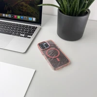 Blizgus magnetinis dėklas telefonui Samsung Galaxy A26 5G - rožinis