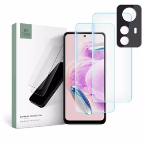 Tech-Protect Supreme rinkinys Xiaomi Redmi Note 12S – 2x grūdintas stiklas ekranui / grūdintas stiklas kamerai