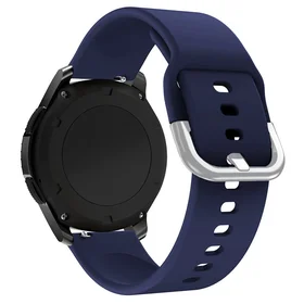 Silikoninis dirželis TYS Samsung Galaxy Watch 45 / 46 / 47 mm laikrodžiui - tamsiai mėlynas