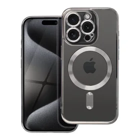 ELECTRO MAG COVER dėklas telefonui suderinamas su Magnetiniu IPHONE 15 Pro pilkas titano