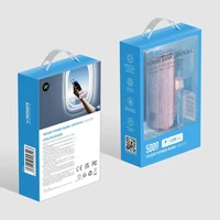 VEGER išorinė baterija 5000 mAh su įmontuotu jungtimi Lightning PD QC3.0 2,4A 12W PlugOn (W0573P) violetinė