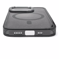 Blizgus dėklas MagSafe iPhone 16 - juodas su blizgučiais