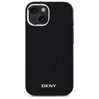 DKNY Paprastas logotipas magnetinis iPhone 15 dėklas - juodas
