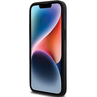 DKNY Odinis mono juosta ir metalinis logotipas dėklas telefonui iPhone 14 Pro Max - juodas