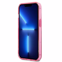 Karl Lagerfeld Gradient Ikonik Karl&Choupette dėklas iPhone 13 Pro / iPhone 13 – rožinis
