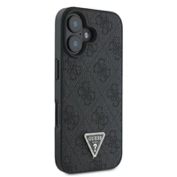 Guess odinis 4G trikampio Strass magnetinis dėklas telefonui iPhone 16 - juodas