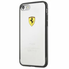 Ferrari kietasis dėklas FEHCP7BK iPhone 7/8/SE 2020 / SE 2022 juodas/ Skaidrus Racing Shield