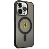 Ferrari FEHMP14LUKK iPhone 14 Pro 6.1" juodas/juodas kietas dėklas Translucent Magnetinis