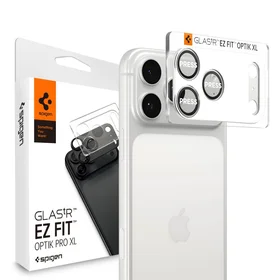 Spigen Optik Pro XL kameros objektyvo stiklas iPhone 17 Pro Max - Sidabrinis