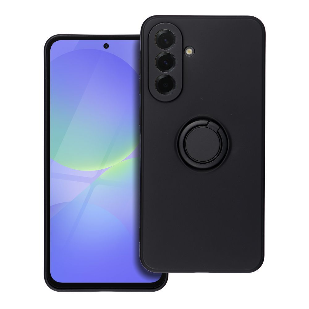 Dėklas telefonui su silikoniniu žiedu SAMSUNG A36 5G juodas