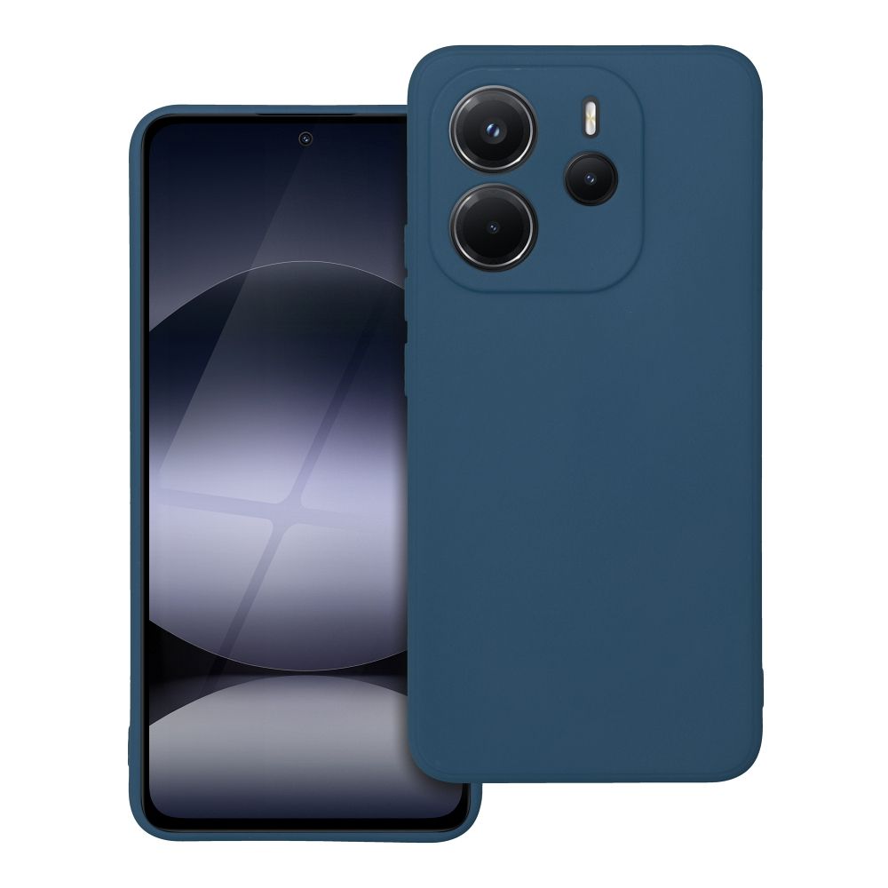 Minkštas dėklas telefonui XIAOMI Redmi Note 14 4G (GLOBAL - 164,84mm x 78,15mm x 8,16mm) tamsiai mėlynas