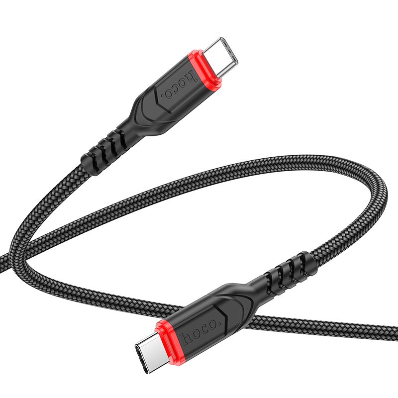 Kabelis USB C į USB C Hoco 3A 60W 3 m X59 juodas