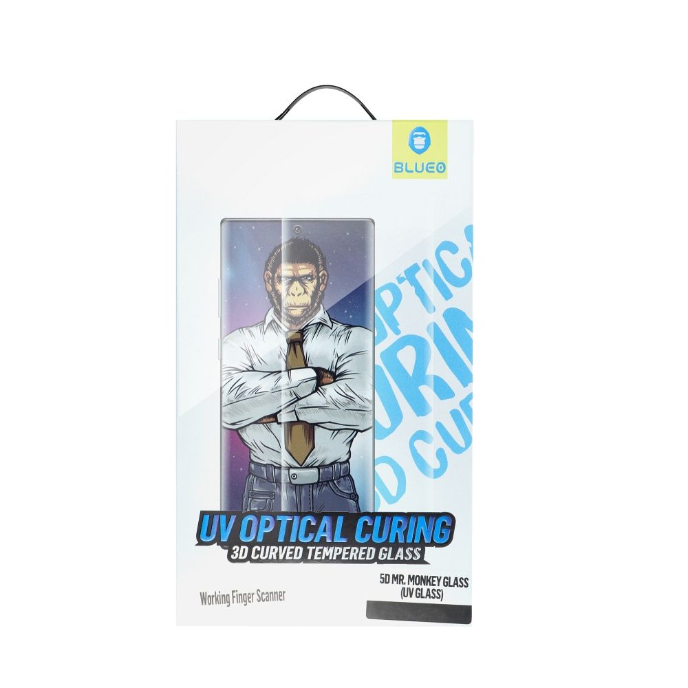 5D Mr. Monkey stiklas - HUA P40 Pro permatomas (UV stiklas)