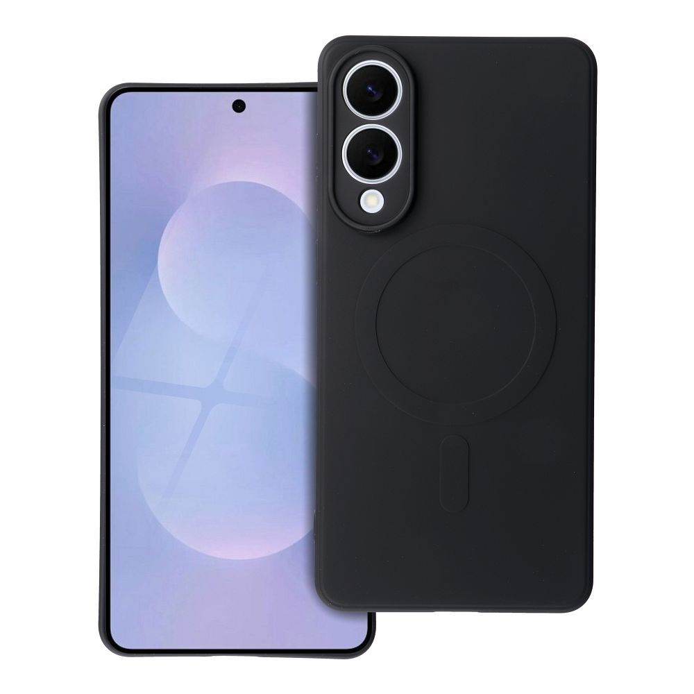 SILICONE MAG COVER dėklas telefonui suderinamas su Magnetiniu SAMSUNG S25 Edge juoda