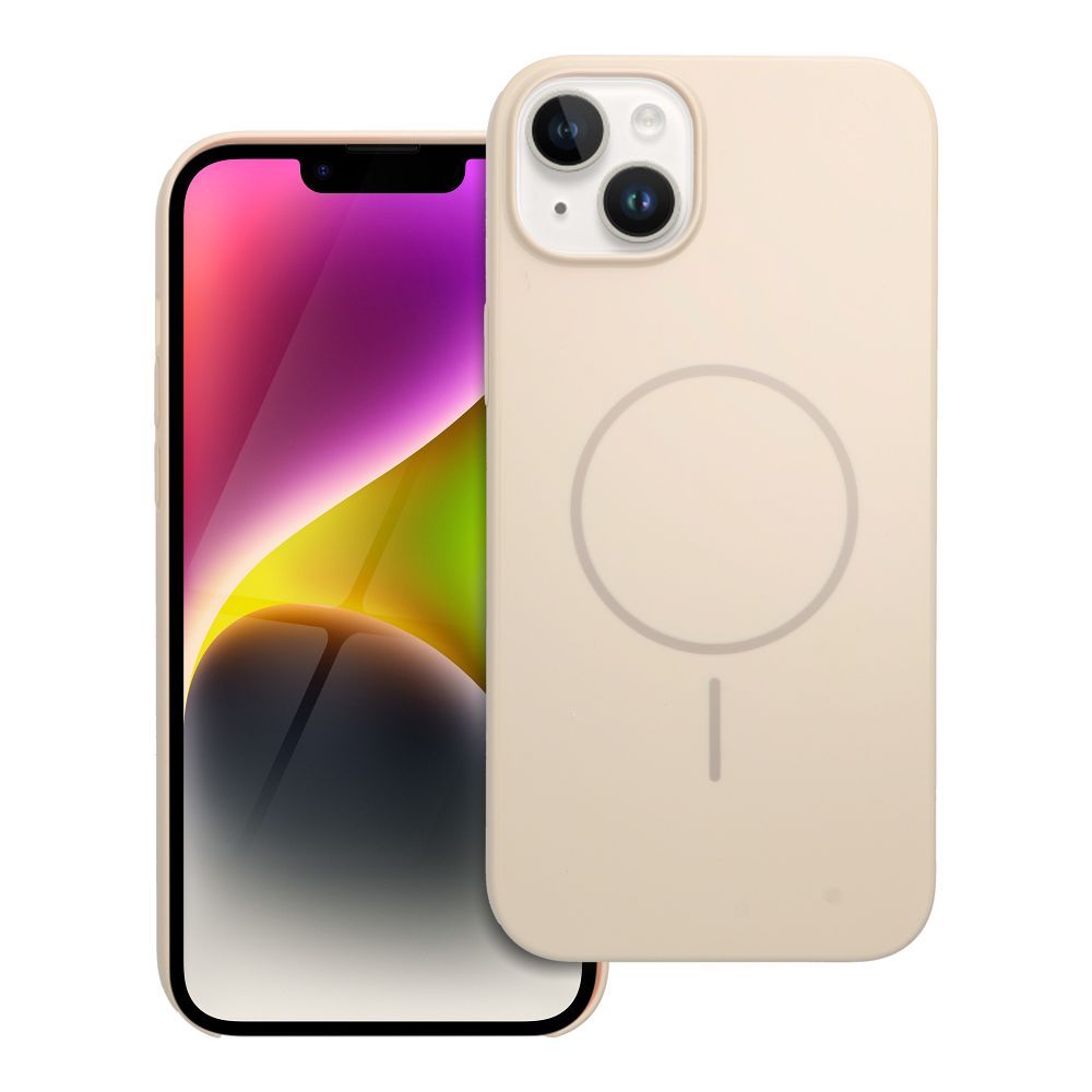 Blizgus magnetinis dėklas, suderinamas su MagSafe, IPHONE 14 PLUS baltas