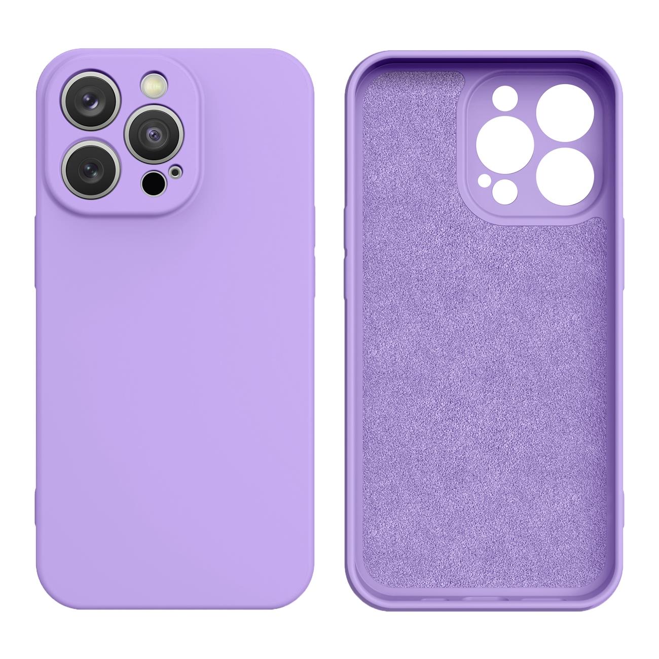 Silikoninis dėklas iPhone 14 Plus silikoninis dėklas violetinis