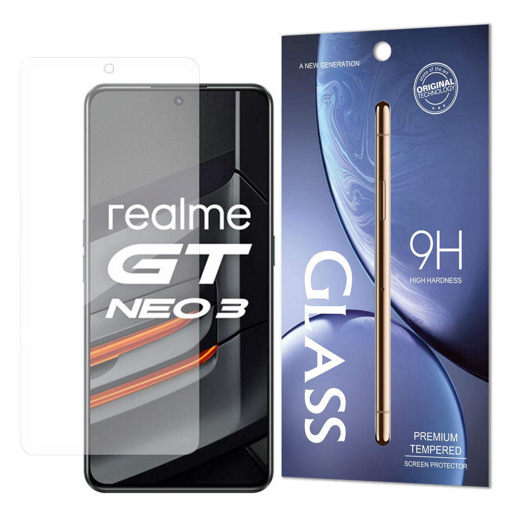 Grūdintas stiklas 9H grūdintas stiklas Realme GT Neo 3 (pakuotė - vokas)