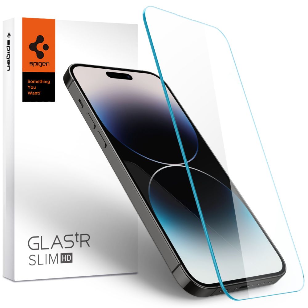 Spigen Glas.tR Slim apsauginis stiklas iPhone 14 Pro