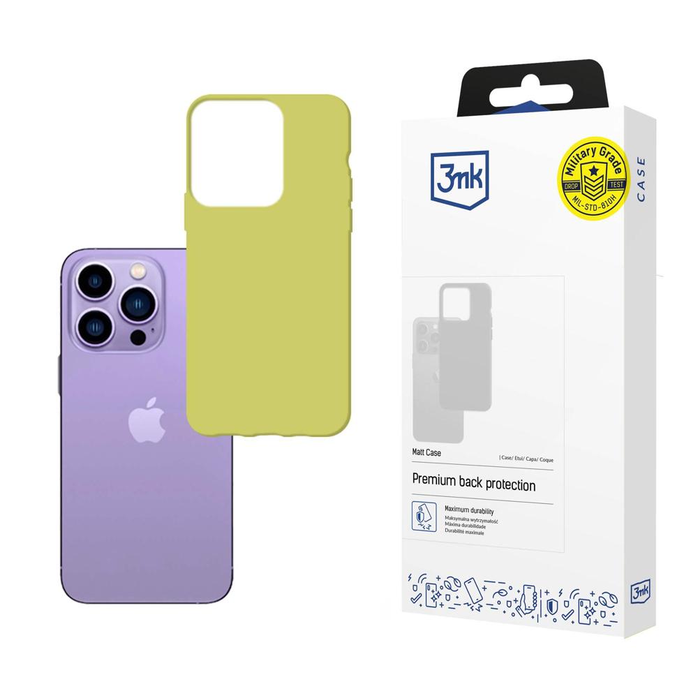 Dėklas telefonui iPhone 14 Pro Max iš 3mk Matt Case serijos - šviesiai žalia