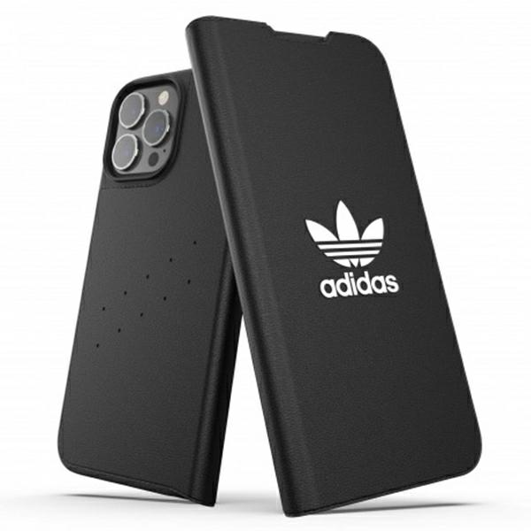 Adidas OR Knygelės Dėklas BASIC iPhone 13 Pro Max 6,7" juoda balta 47127
