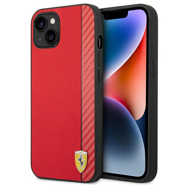 Dėklas telefonui Ferrari FEHCP14MAXRE iPhone 14 Plus 6.7 raudonas oglių pluošto dėklas
