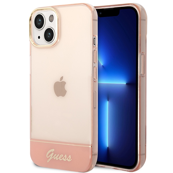 Guess GUHCP14MHGCOP iPhone 14 Plus 6.7 "rožinis/rožinis kietas dėklas Translucent